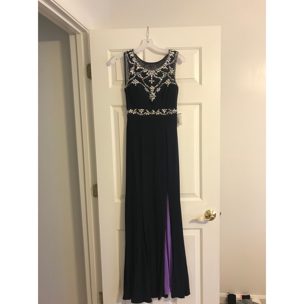 Navy blue prom dress